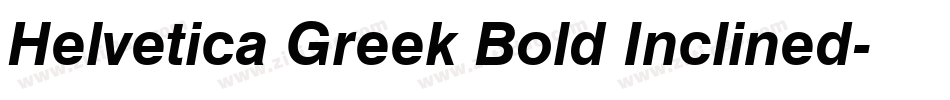 Helvetica Greek Bold Inclined字体转换